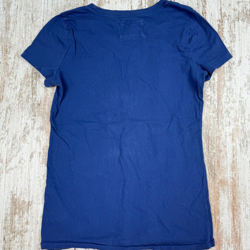 VTG Y2K Abercrombie and Fitch NY Blue Graphic Tee Shirt Puff Print Logo Large - Picture 3 of 6